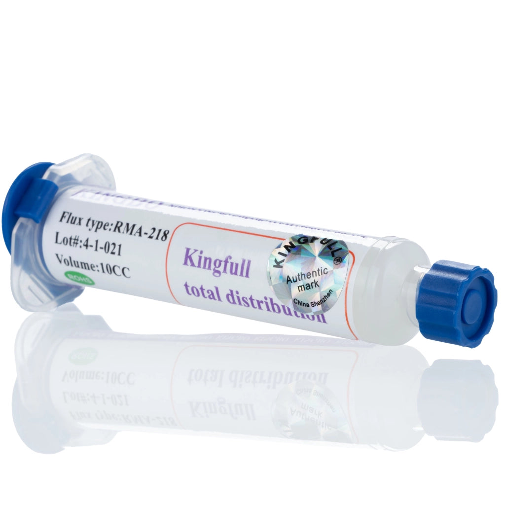 Topnik Flux in Siringa Kingbo 218 10cc – Tipo No-Clean, Consistenza Gel | Ideale per Reballing e Saldatura BGA, SMD