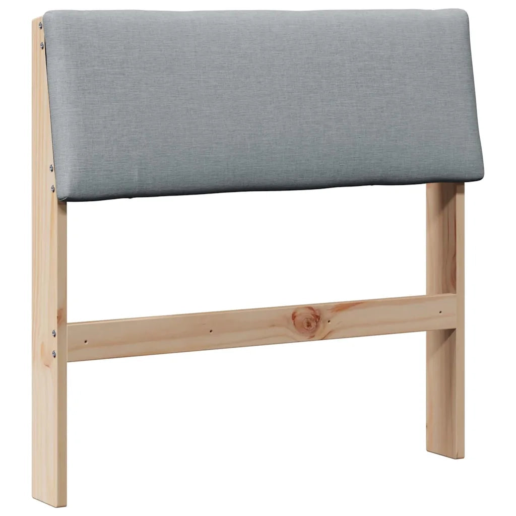 Testiera | Testata imbottita Grigio chiaro 75 cm Pino massello