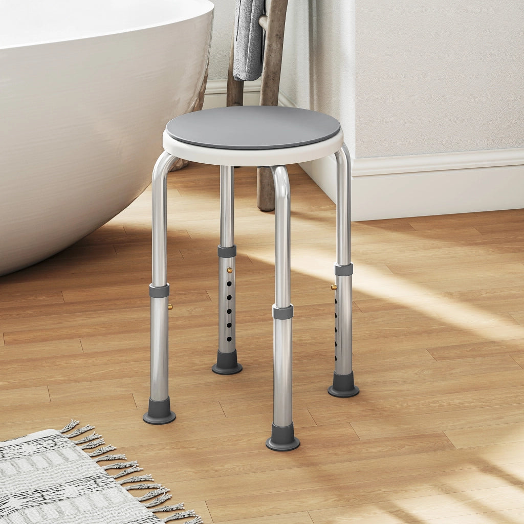 Sgabello doccia girevole 360¡ã ¨C Xylo ¨C alluminio antiscivolo regolabile