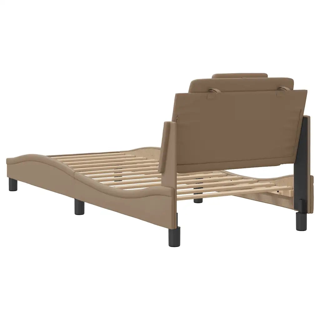 Giroletto Viana senza Materasso Cappuccino 80x200 cm in Similpelle 3208058