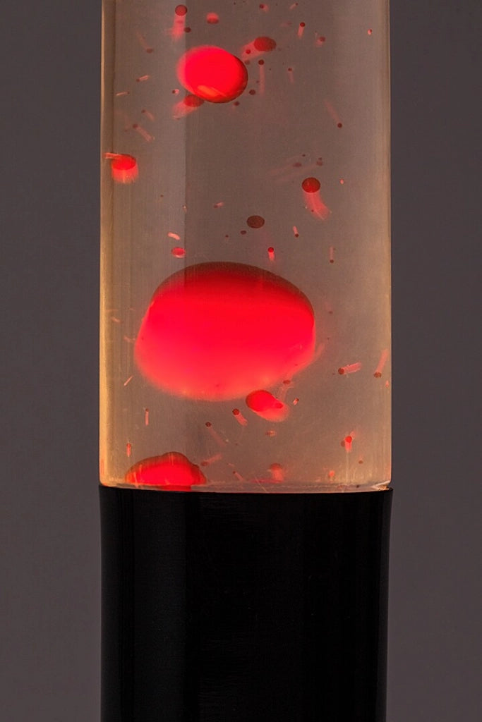Lampada lava LED 25W rossa base nera Lavastic Rabalux