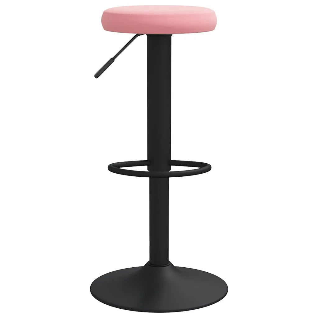 Sgabelli da Bar 2 pz Rosa in Velluto 333148