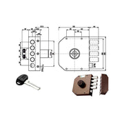 Serratura Sic.Semplice Dx Pompa 30611 Mottura