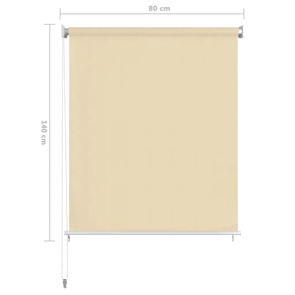 Tenda a Rullo per Esterni color crema 85(L)x140(A) cm HDPE 312602