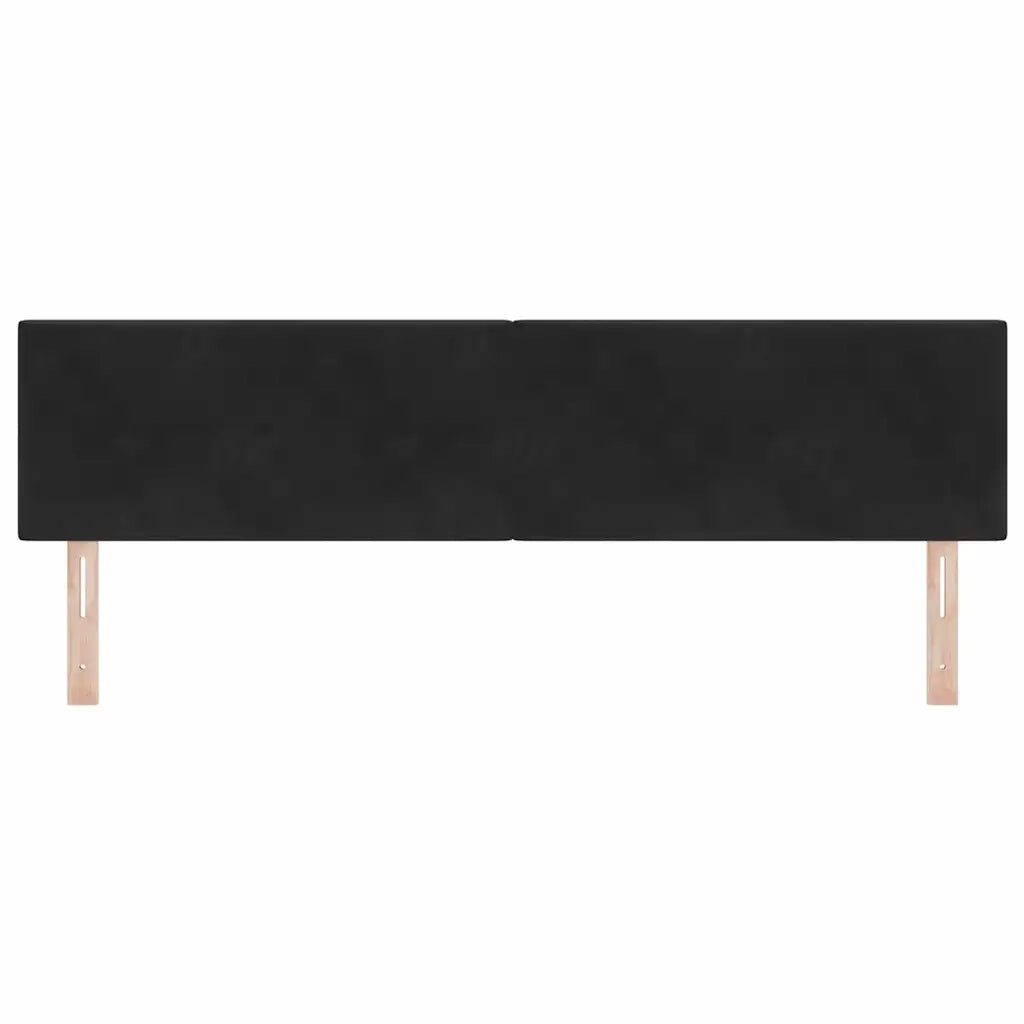 Testiera | Testata LED con strisce LED Nero 180 cm Velluto