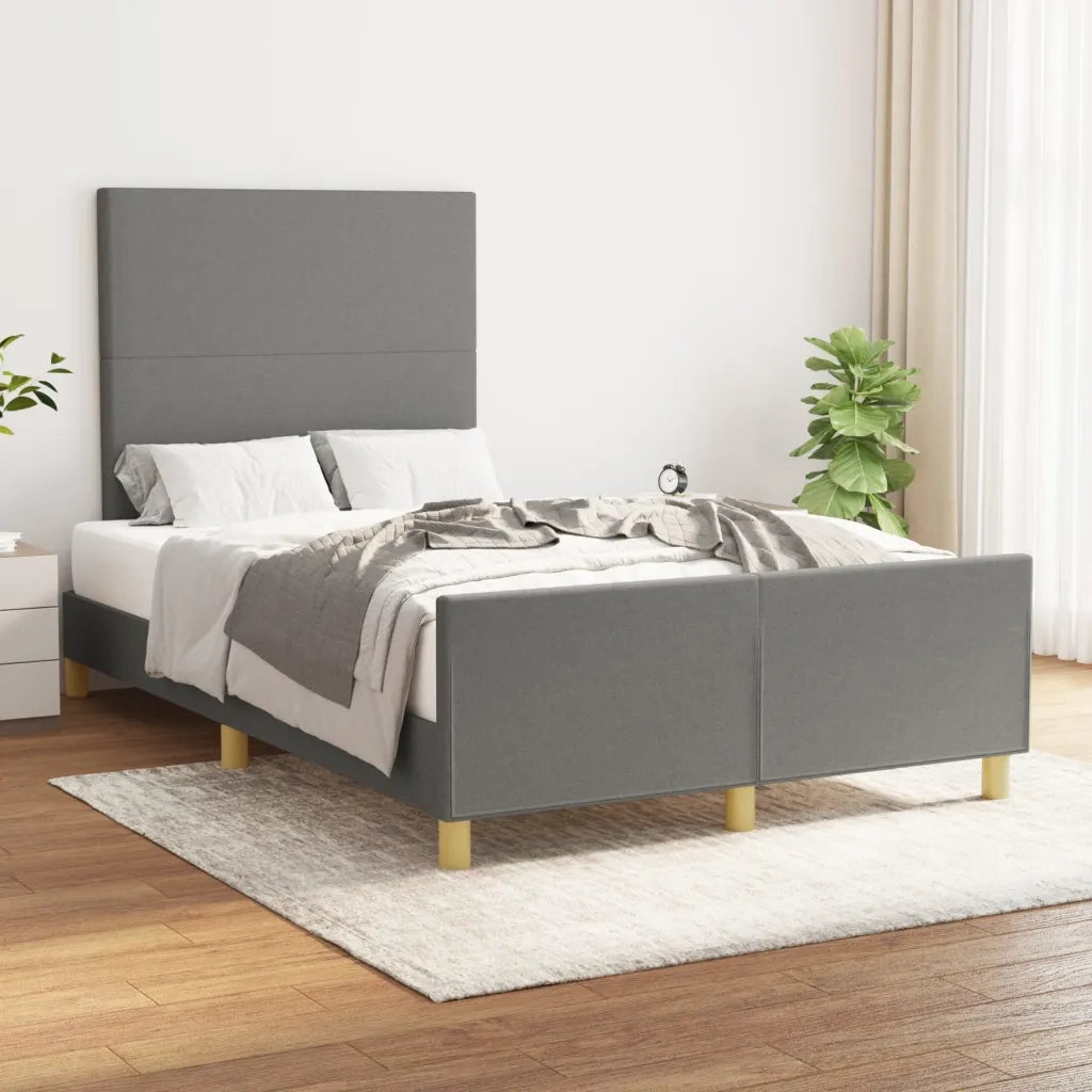 Giroletto senza Materasso Grigio Scuro 120x200 cm Tessuto 3124880