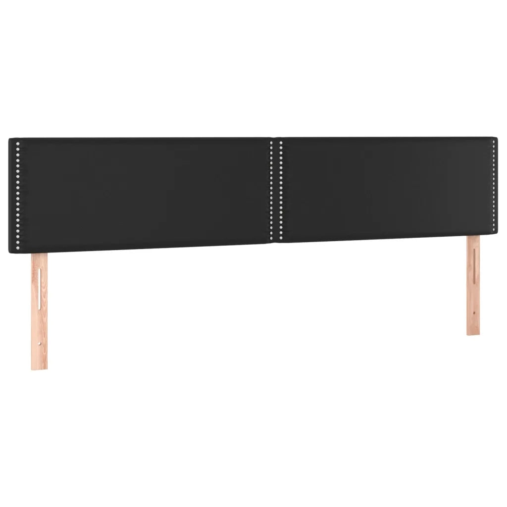 Testiera | Testata Nera 180x5x78/88 cm in Similpelle
