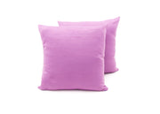 Coppia Cuscini Arredo Imbottiti Tessuto Ottoman In Tinta Unita Colore Glicine 42 - 40x40 - Glicine 42