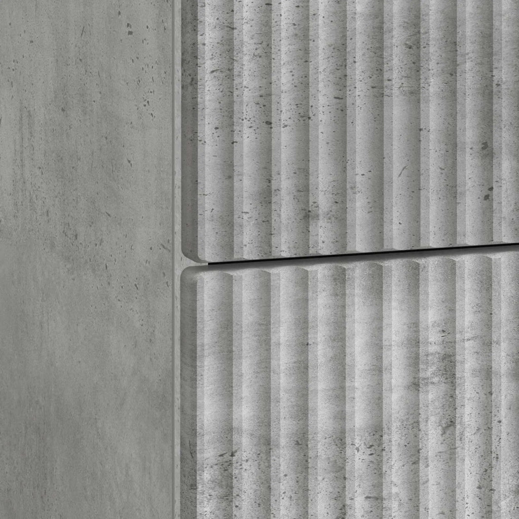 Comodino | Armadio da Notte | Mobiletto da notte con cassetto Grigio Cemento 43 x 41 x 63,5 cm