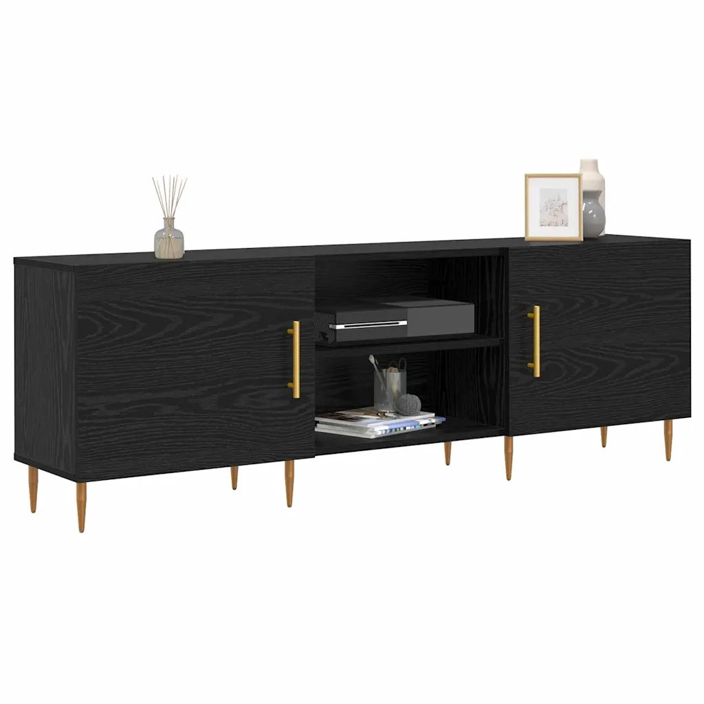 Mobile TV-Credenza per TV-Console TV Rovere nero 150 x 30 x 50 cm Legno multistrato 126075