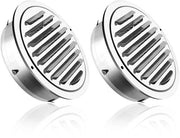 Ventilatore a soffitto 100 mm - 2 pezzi - Acciaio inossidabile - Reticolo di scarico - Rete per insetti - Resistente alle intemperie - Design pratico