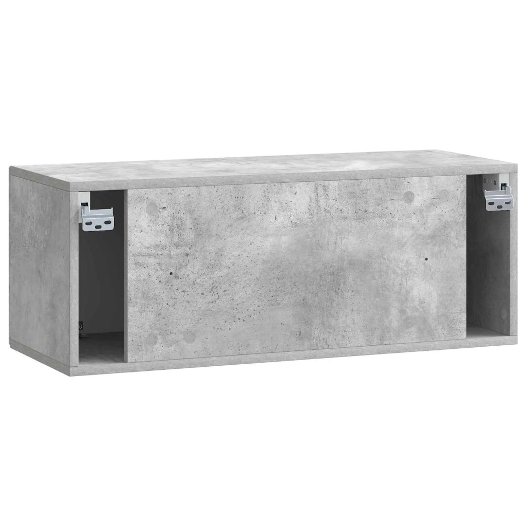 Mobile Porta TV da Muro-Credenza per TV sospesa Grigio Cemento 78,5 x 31 x 30 cm 312489