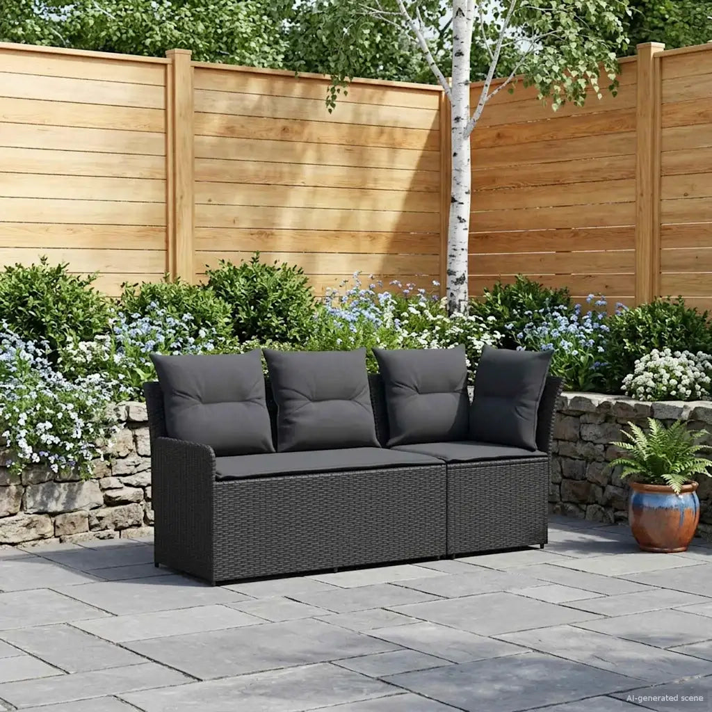 Sofa da giardino-Divano con braccioli da giardino con divano angolare 2 Pezzo 163101