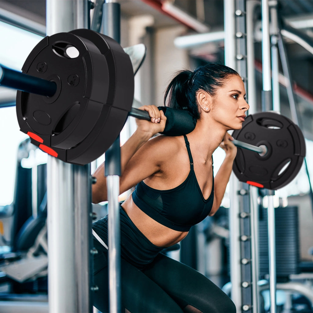 Set di dischi da 20 kg per bilanciere ¨C zephmum ¨C 2x7,5 kg + 2x5 kg, nero