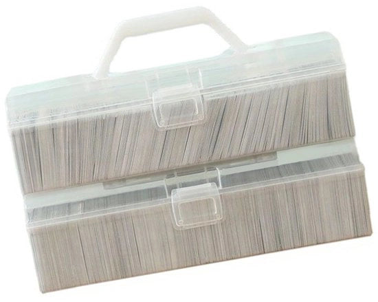 Scatola di archiviazione per carte grande capacità - Scatola di archiviazione per 200 carte - Design a libro aperto - Progettazione portatile - Struttura stabile - Materiale premium ppp - Scatola di archiviazione per carte