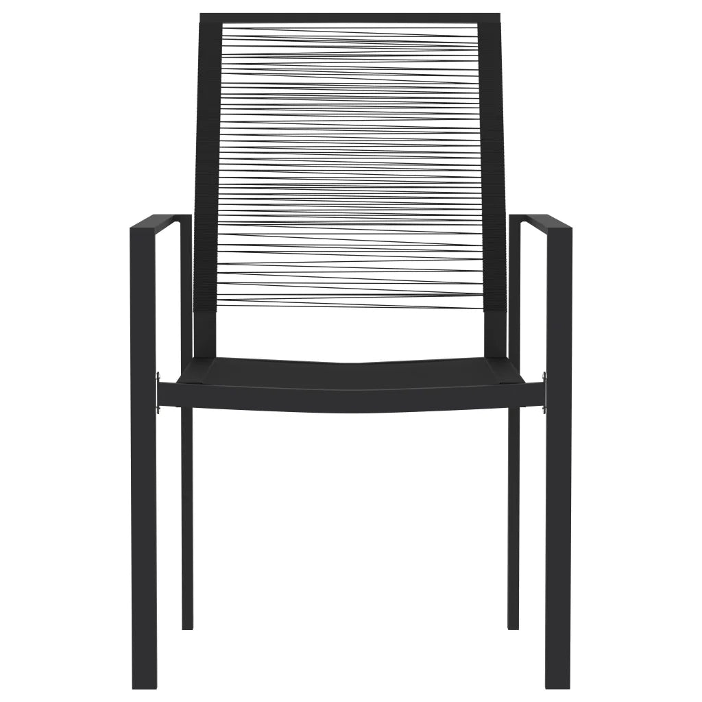 Set Mobili da Pranzo da Giardino 9 pz con Cuscini Nero 3099202