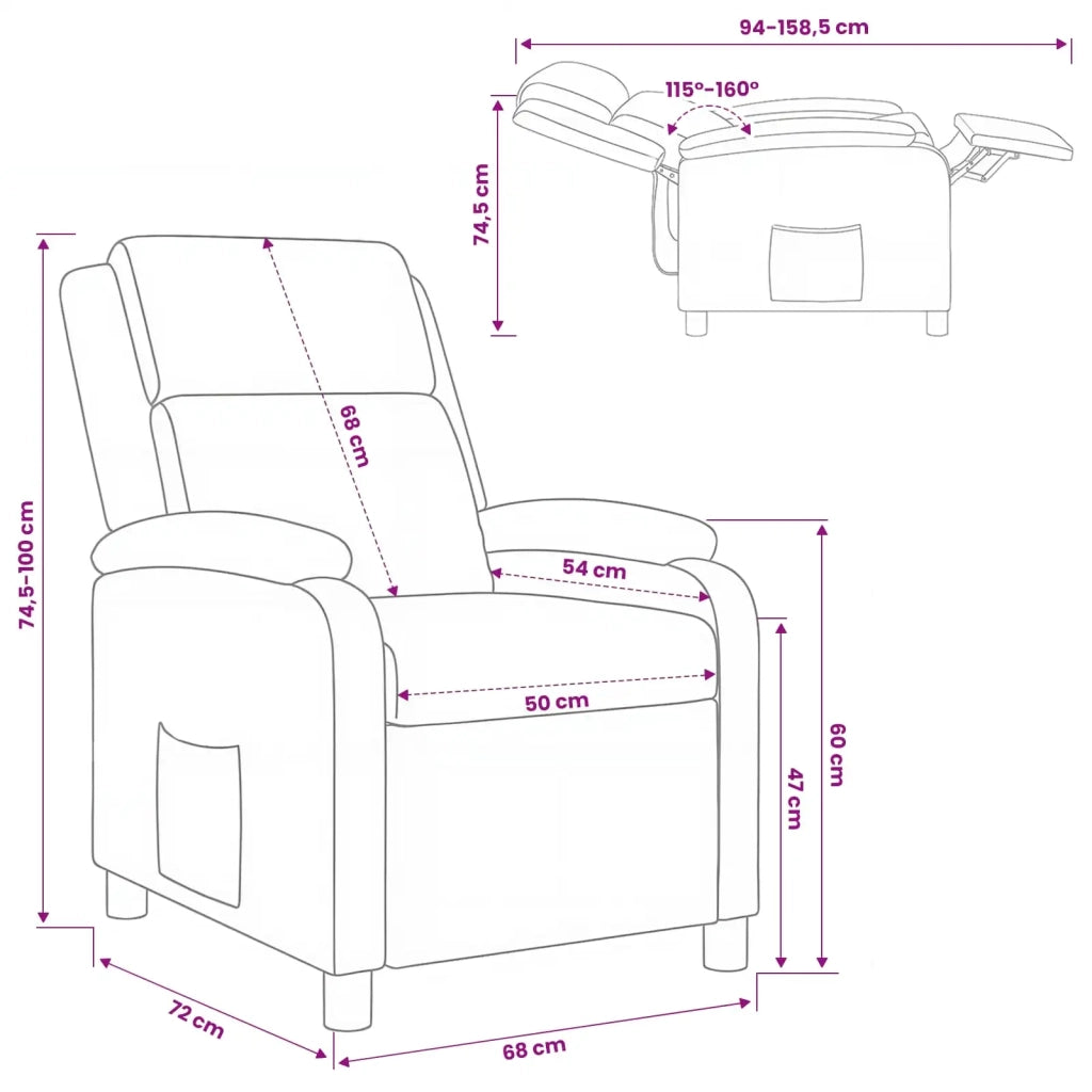 Poltrona reclinabile Tortora Tessuto 42034855