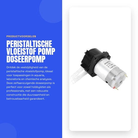 Pompa a peristalsi 12 V - Doseerpomp Self-Abbeverante - Facile Manutenzione - Adatta per Laboratorio e Biologia Molecolare
