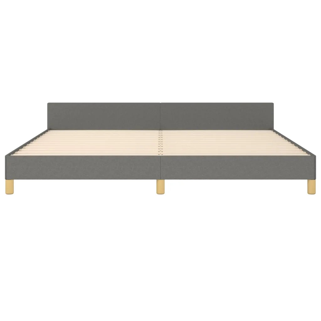 Giroletto senza Materasso Grigio Scuro 200x200 cm Tessuto 3125244