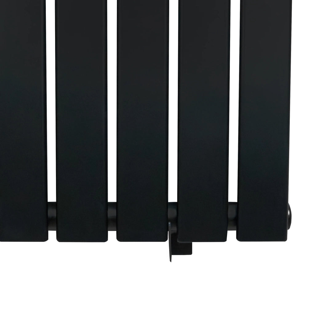 Radiatore Verticale Design Piatto Colonna Singola Nero 1600x560 mm