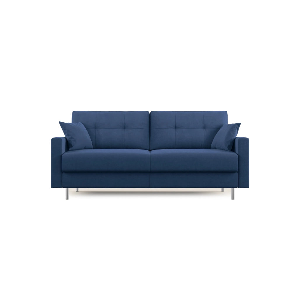Megan Divano letto matrimoniale in microfibra smacchiabile T11 168 cm (mat. 120x197) blu