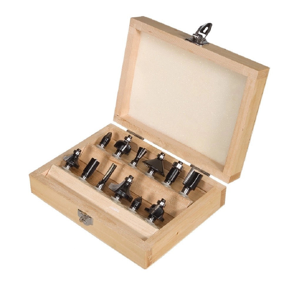 Trade Shop - Set 12 Pz. Frese Legno Frese Per Scanalare Gambo 8 - 12 Mm Fresatrice Pantografo -       12 Mm