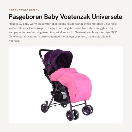 Zak per piedi universale - impermeabile all'aria e all'acqua - tessuto 300D Oxford - adatto per passeggini - dimensioni 60x40 cm - protezione per i piedi dei bambini