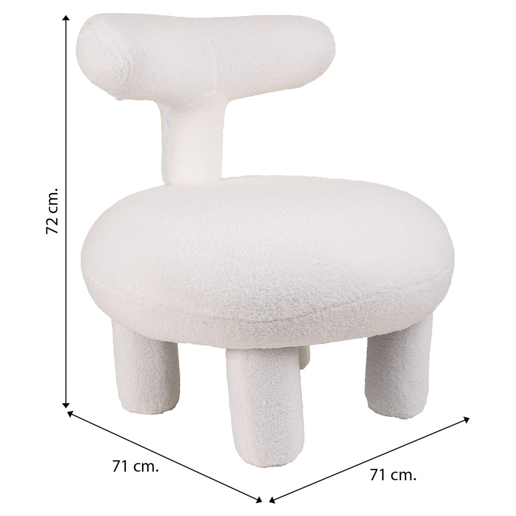 Poltrona imbottita 71x71x72h cm