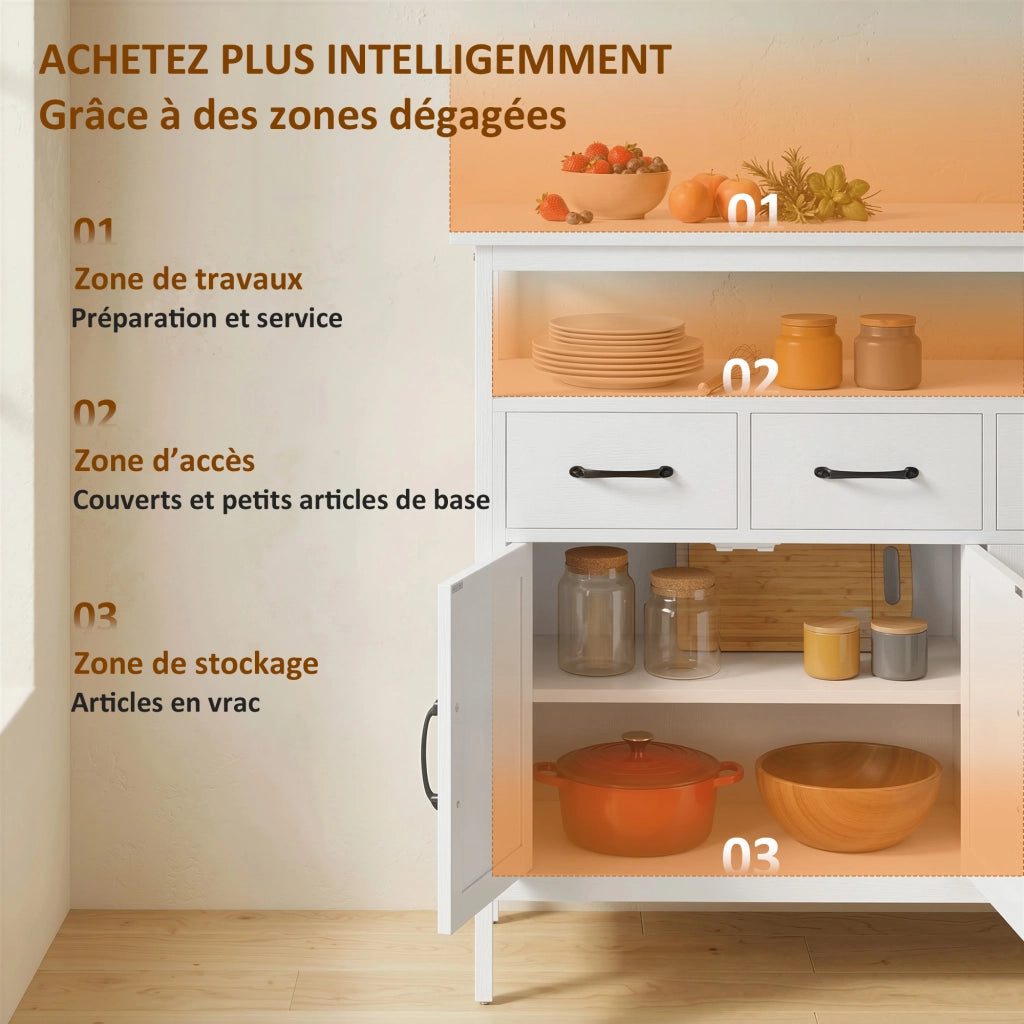 Armadio da cucina ¨C Minimal ¨C bianco 95x35x88cm