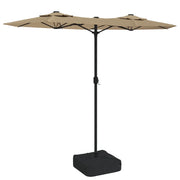 Ombrello | Parasolne a Doppia Testa con LED Tortora 316x145 cm