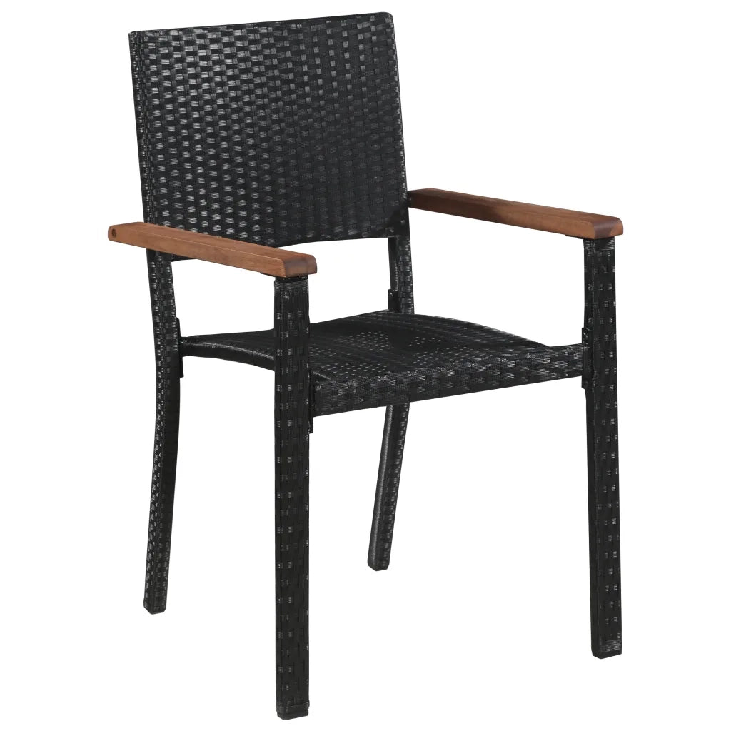 Set da Pranzo da Giardino 5 pz | Set Salotto da Giardino Nero