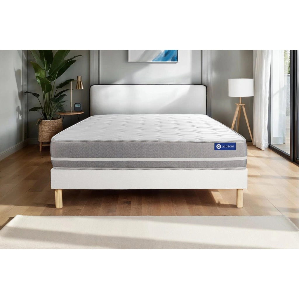 Kit rete e materasso matrimoniale Actilatex touch 150x195cm - Spessore : 20cm - Lattice e memory foam - Bilanciato -