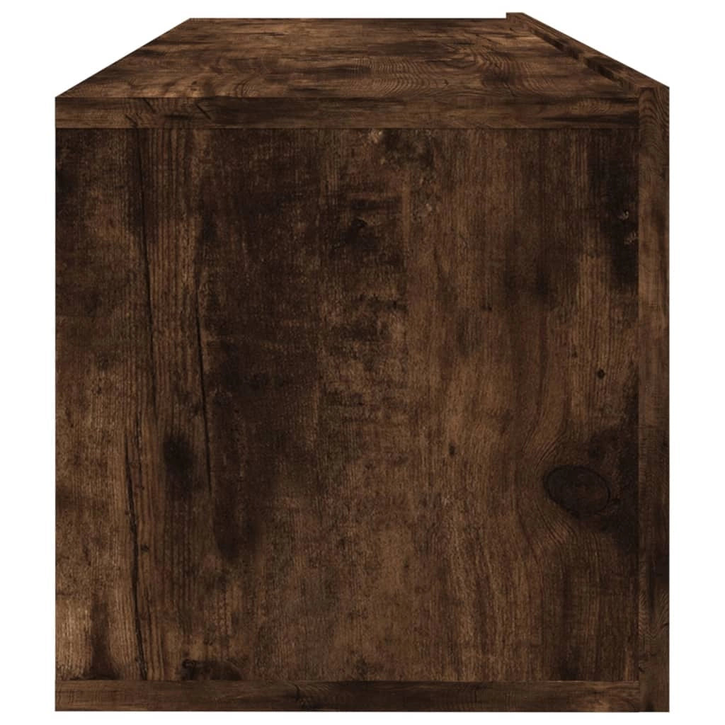 Mobile TV da parete in rovere affumicato 100 x 30 x 30 cm in derivati ​​del legno marrone 02_0024279