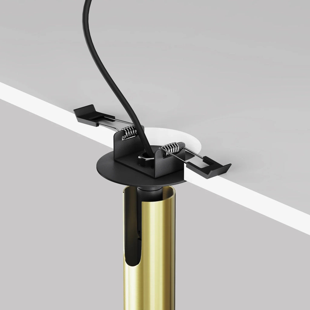 Maytoni Lampada Da Incasso Focus T 1 luce LED integrato nero alluminio