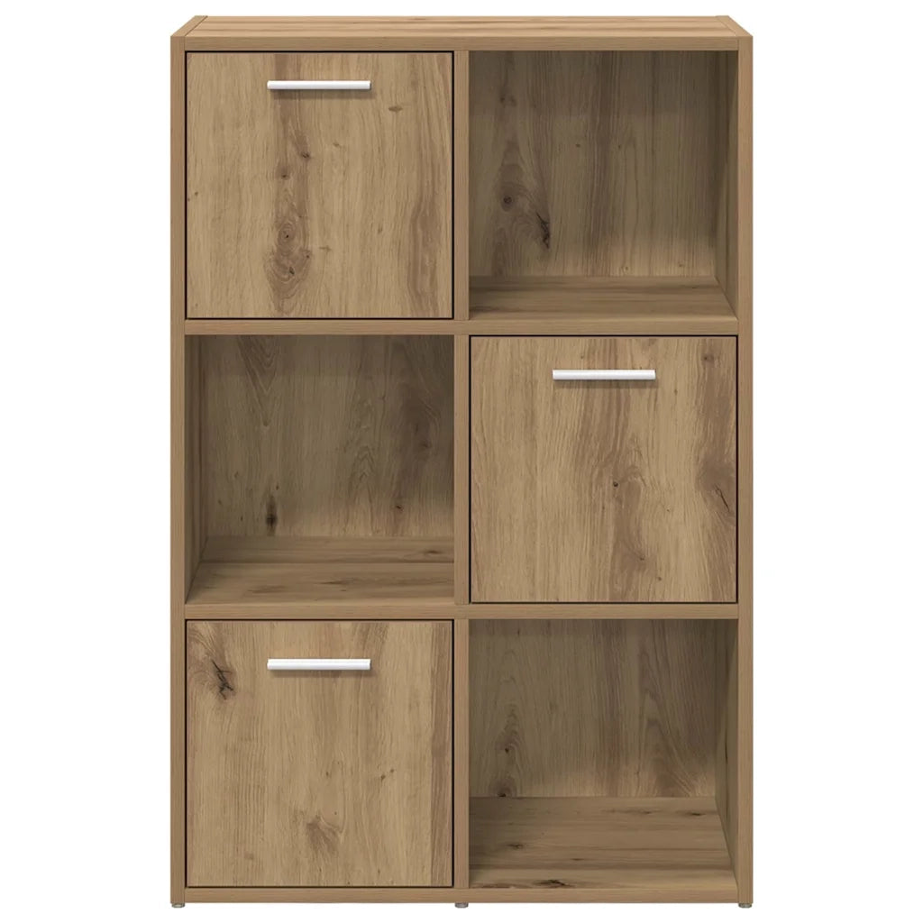Libreria-Scaffale per Libri-Mobile di Stoccaggio Rovere Artigianale 60,5x30x90 cm in Legno Multistrato