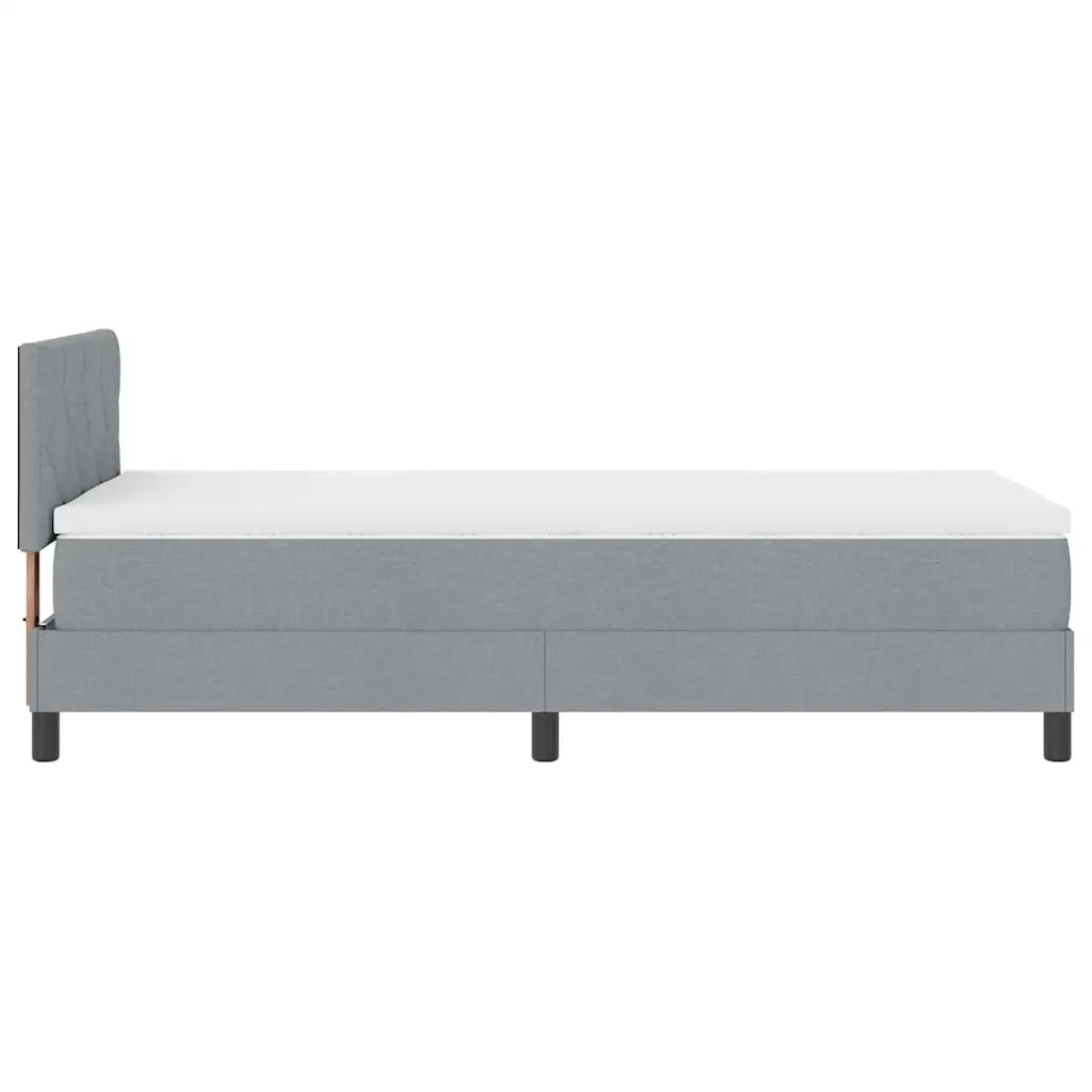 Letto a molle con materasso Grigio chiaro 90 x 200 cm Tessuto 3342254