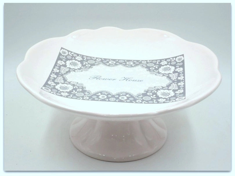 Alzata centrotavola alzatina in ceramica Decoro Fiori