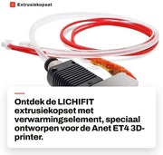 Impostazione di testa extrusione con elemento di riscaldamento - Accessori per stampante 3D - Alluminio/acciaio - Materiali da consumo 1,75 mm - Apertura di bocchetta 0,4 mm - Finestra di alta qualità - Testa di stampante 3D