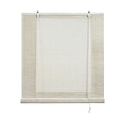Tenda a rullo oscurante in bamboo naturale Bianco 150x175 cm