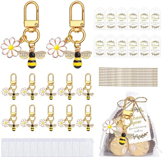Set di appesi chiavi per scarpe da calcio - 10 pezzi - etichette chiavi - maniglia per chiavi - anello di chiusura - borsa di organza - resistente alle graffi