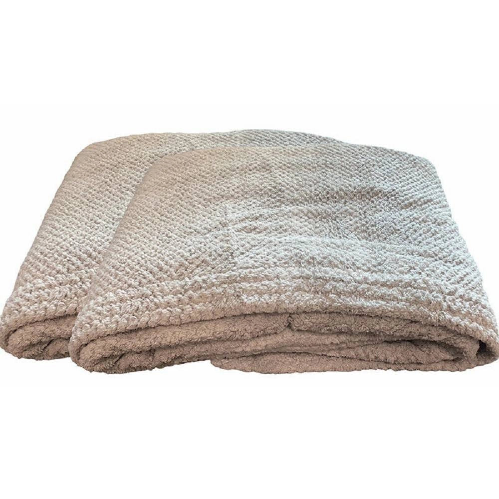 Trade Shop - Coppia Di Asciugamani Telo Doccia In Tessuto Morbido Asciugamani Bagno 90x150 Cm - Grigio