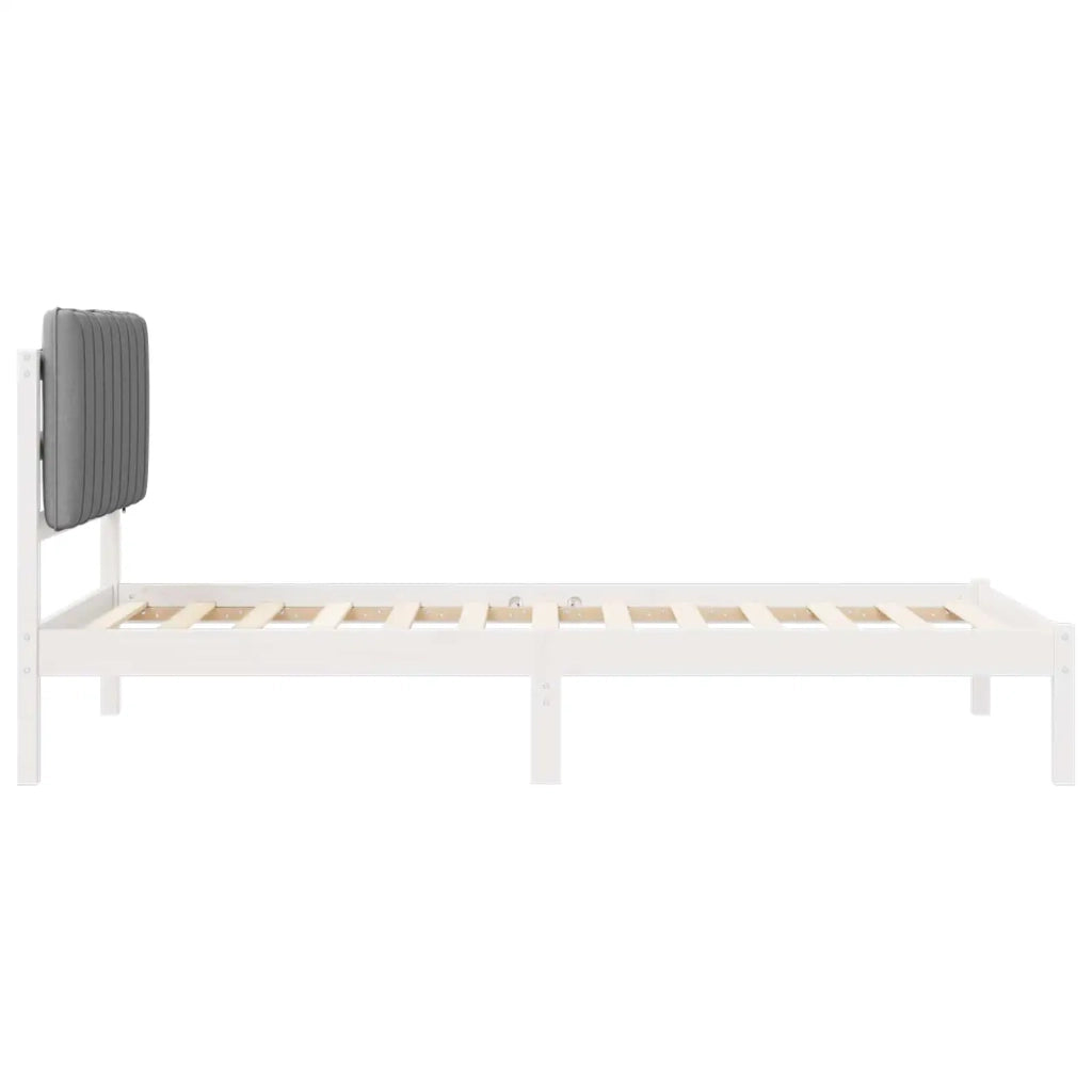 Letto con Testiera Rivestita Grigio chiaro 100 x 200 cm 878073