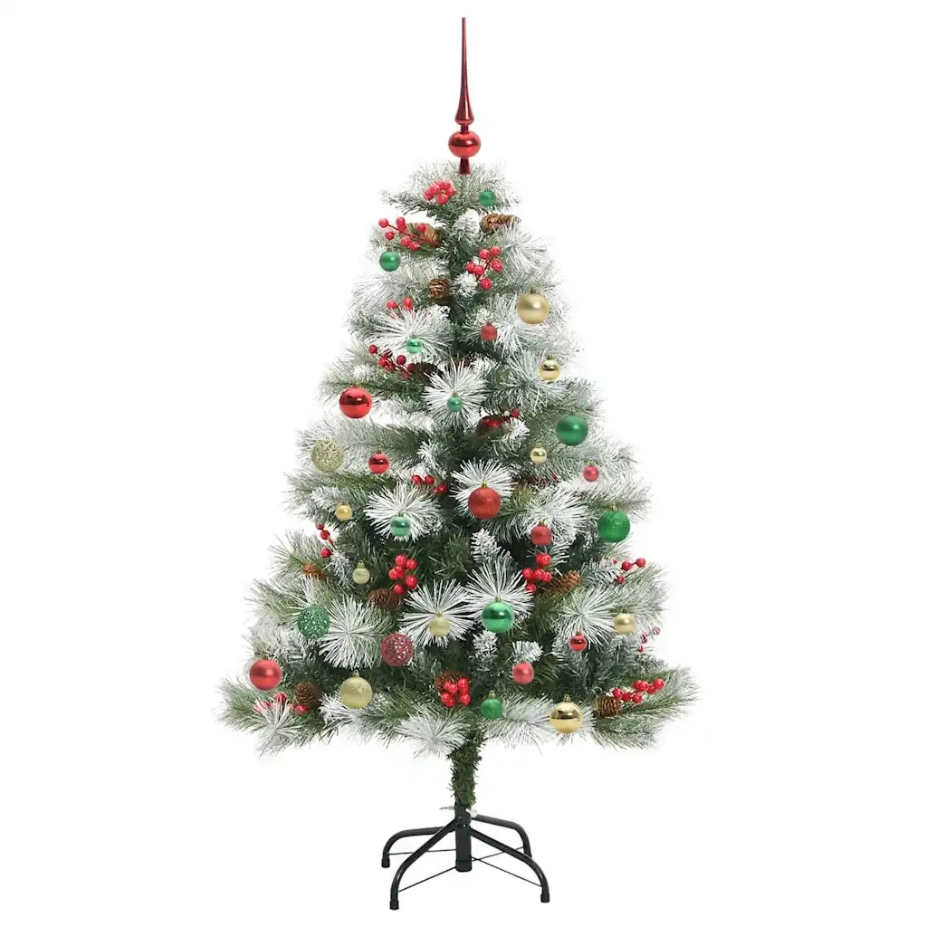 Albero di Natale artificiale Verde e bianco 150 cm 3395178