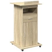 Leggio con Ruote e Cassetto Sonoma 55x55x107 cm in Multistrato CFW9887103