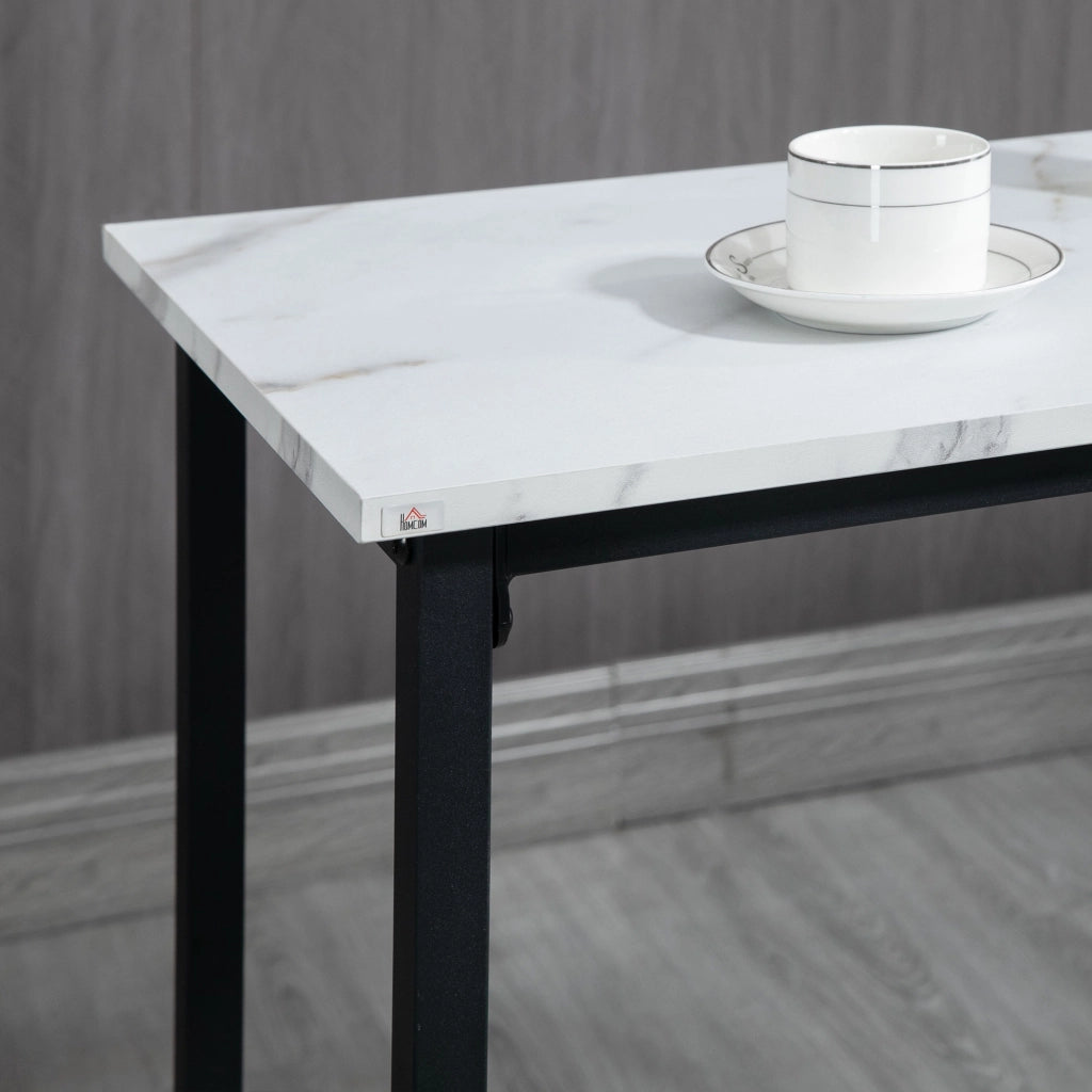 Set Bar 2 Posti con 2 Sgabelli ¨C Minimal ¨C Piano Marmo Bianco, Struttura in Acciaio