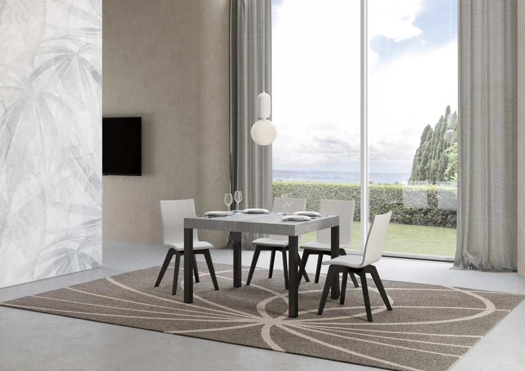 Tavolo Allungabile 110-194x70x77 cm Everyday Cemento e Antracite