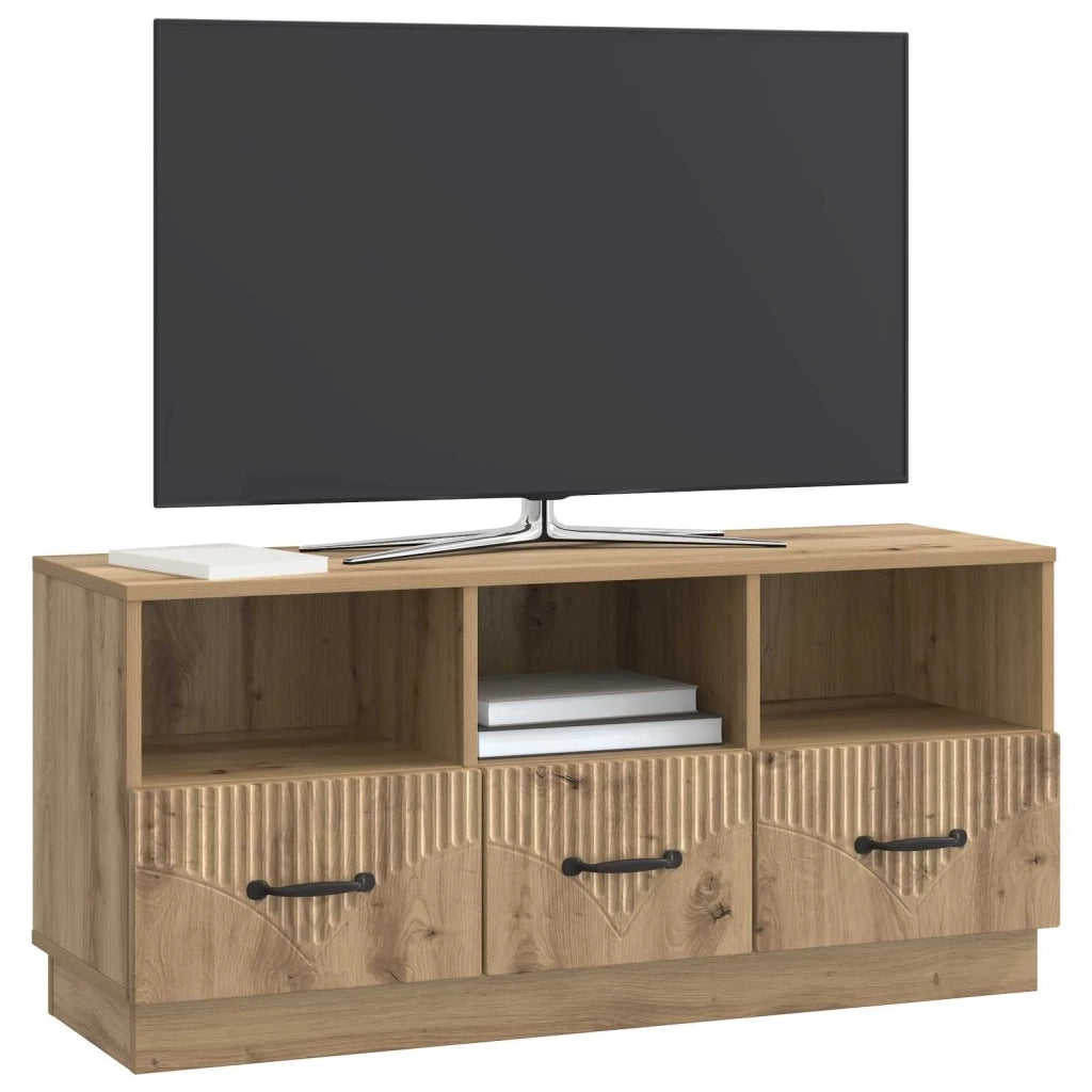 Mobile TV con cassetto Rovere Artigianale 102 x 34,5 x 47 cm 895374