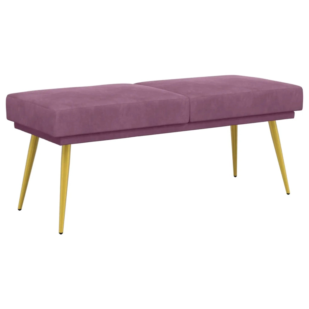 Panchina a doppio strato Viola 120 x 45 x 46 cm Velluto 42038598