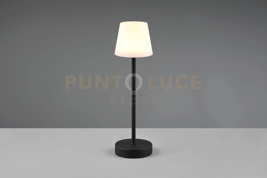 MARTINEZ LAMPADA LED 2,2W 250lm, 2700 - 6500K DA ESTERNO DA APPOGGIO RICARICABILE NERA CON REGOLAZIONE INTENSITA', TEMPERATURA DI COLORE E RGB H.39CM IP44