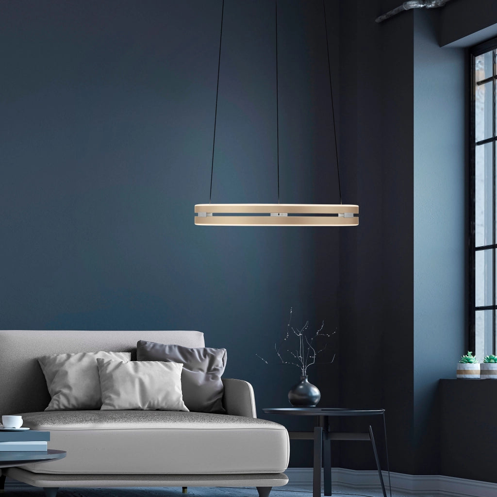 Sospensione anello ottone opaco LED 20W Paul Neuhaus